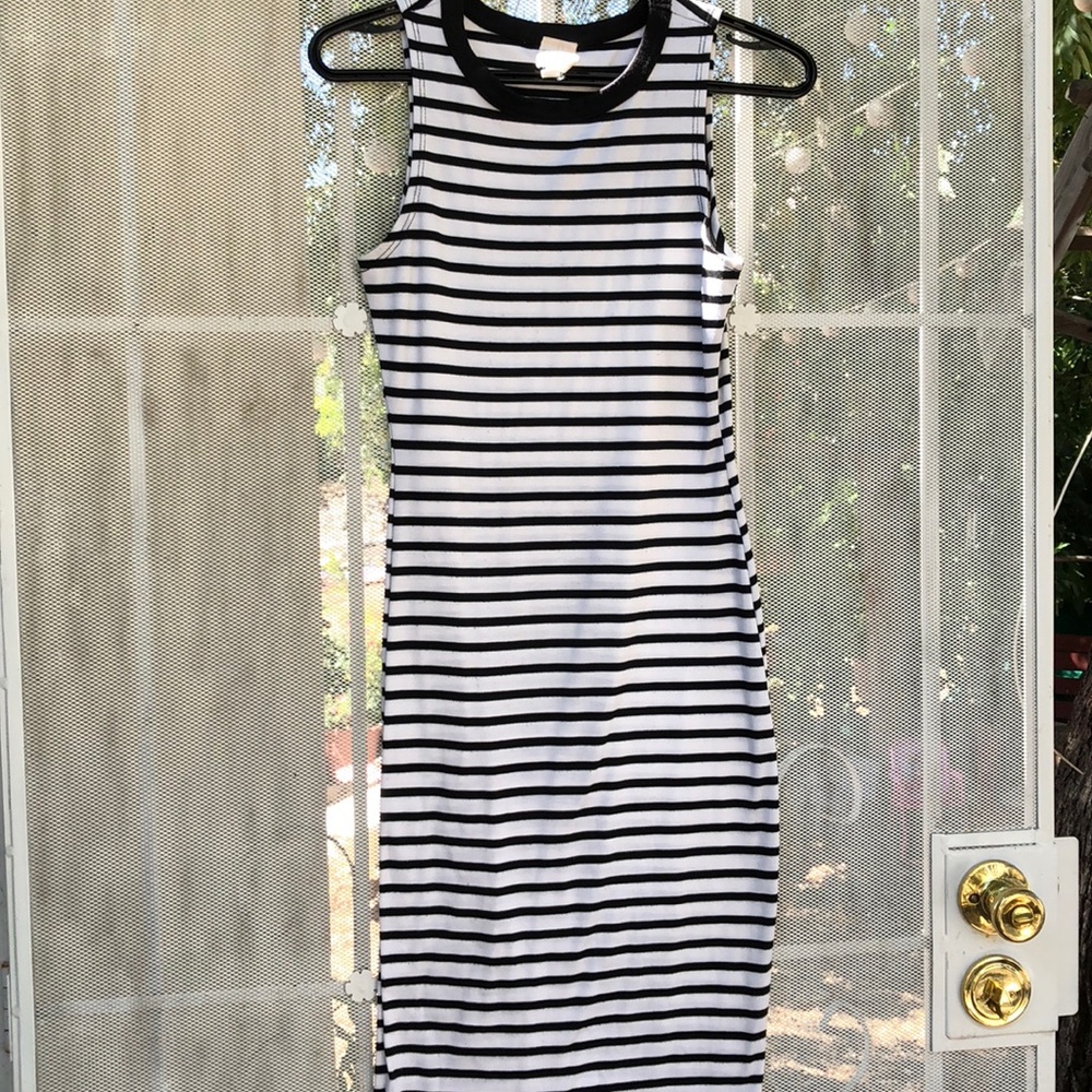 Knee length striped dress
